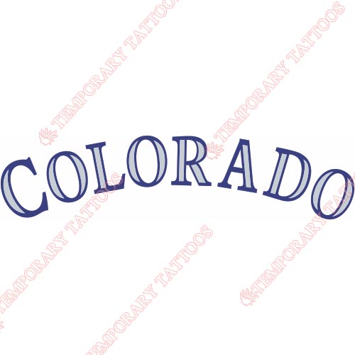 Colorado Rockies Customize Temporary Tattoos Stickers NO.1570